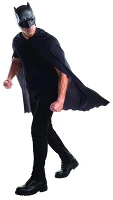 Produktbild von Batman Umhang mit Maske als lizenziertes Superhelden Kostüm Set für Karneval