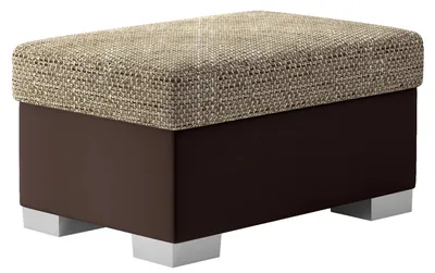 Immagine prodotto di Sgabello imbottito EVREN 4 - beige scuro / marrone scuro