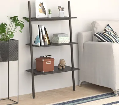 Immagine prodotto di The Living Store Scaffale a 3 ripiani nero 64x34x116 cm