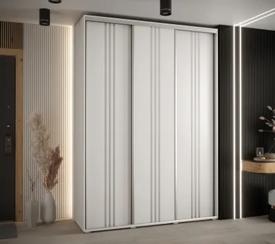 Obrázek produktu pro Šatní skříň ASIRI 6 - 170/45 cm, bílá / stříbrná