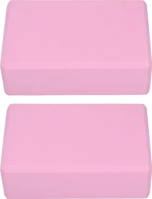 Productafbeelding van 2 stuks roze yogablokken voor Pilates, meditatie. Deze antislip blokken van EVA bieden stabiliteit