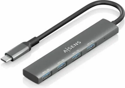 Produktbild von AISENS A109-0943, Kabelgebunden, USB 3.2 Gen 1 (3.1 Gen 1) Type-C, Grau, 5 Gbit/s, USB, USB Typ-C