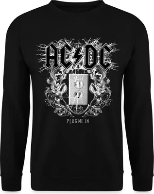 Produktbild von Spreadshirt AC/DC Logo Plug Me In Videoalbum Uni Pullover, XXL, Schwarz