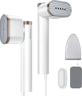 Produktbild von Dampfglätter 1200W 120ml 20s Aufheizung 2in1 Dampfbügeleisen 2 Stufen 90° drehbar tragbarer Steamer für Kleidung vertikal horizontal Bügeln