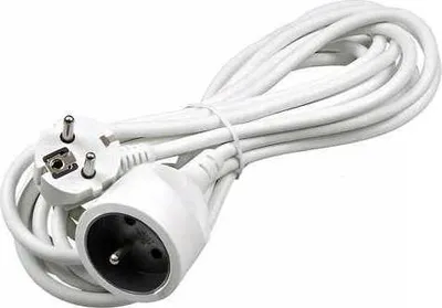 Zdjęcie produktu dla PRZEDŁUŻACZ 1-GNIAZDOWY Z UZIEMIENIEM DOMOWY SIECIOWY 5m 3x1,0 mm² BIAŁY