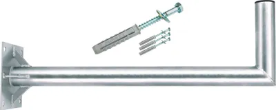 Produktbild von PremiumX 80cm Ø 60mm Wandhalter Stahl mit Verstrebung inkl. Schraubensatz