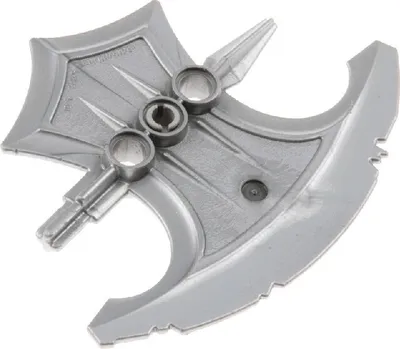 Produktbild von 1x Lego Large Figure Waffe Kampf Axt flat silber Oberteil Schwert Stab 54178