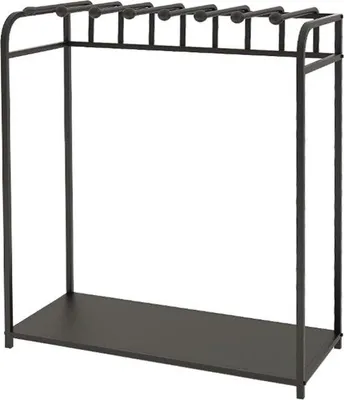 Zdjęcie produktu dla Stalowy wieszak na ubrania i organizer na szaliki do domu i sklepów – 150 x 60 x 150 cm