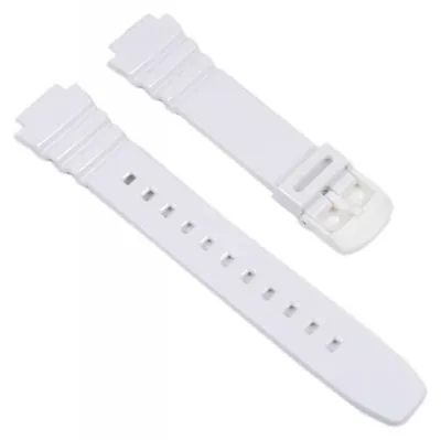Zdjęcie produktu dla Pasek do zegarka Casio 16mm | Żywica biały błyszczący | W-214HC-7AVEF W-214HC