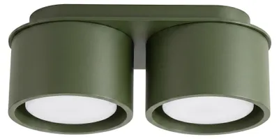 Image de Plafonnier MODO 2 vert olive Gx53 2xGx53 10 W aluminium 8 x 10 x 21 cm Sollux Lighting