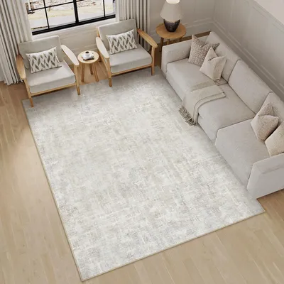 Teppich 160x230 cm Beige, Antirutsch, Abstrakt, maschinenwaschbar