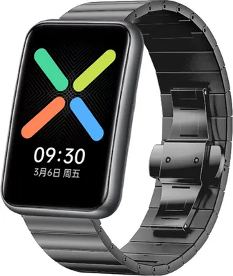 Produktbild von Strap-it Metallarmband-Kompatibel mit Oppo watch free Armband 46mm Ersatzarmband - Gliederarmband - Hogwertiges Edelstahl Oppo watch series für Oppo smartwatch Armband Schwarz