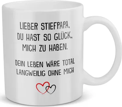 Produktbild von 22Feels Stiefpapa Geschenk Vatertag Bonuspapa Stiefvater Tasse Herrentag Geburtstag Weihnachten Kaffeetasse Patchwork Familie Stiefeltern Geschenkidee