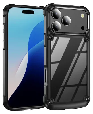 Image de Pour Apple iPhone 17 Pro TPU + PC hybride Housse antichoc avec protection de la lentille Noir