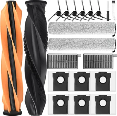 Produktbild von 20 Stück Aqua 10 Ultra Zubehör für Dreame Aqua10 Ultra Saugroboter, 1 Hauptbürste 6 Staubbeutel 2 Rollen-Wischtuch 2 HEPA Filter 6 Seitenbürste 1 Reinigungszubehör 1 Schraubendreher Ersatzteilset