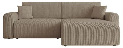 Produktbild von MIRJAN24 Ecksofa Floryn L Cord, Polsterecke, L-Form Schlafsofa, Eckcouch mit Bettkasten (Farbe: Poso 02)