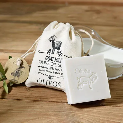Produktbild von Olivos Olive Oil Soap Goat Milk, feste Ziegenmilch Handseife, Seife 5 Stück á 150g
