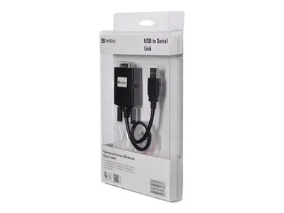 Obrázek produktu pro Sandberg USB to Serial Link, PL-2303GT, Černá, 400 mm, 35 mm, 15 mm, 45 g