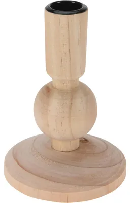 Obrázok produktu pre Drevený svietnik, prírodný, výška 23 cm