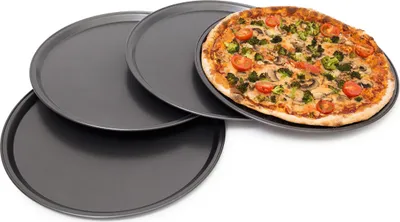 Zdjęcie produktu dla relaxdays Pizzablech rund 4er Set