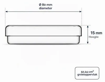 Productafbeelding van E-2132 Petrischalen, 80 mm x 15 mm (5-pack)