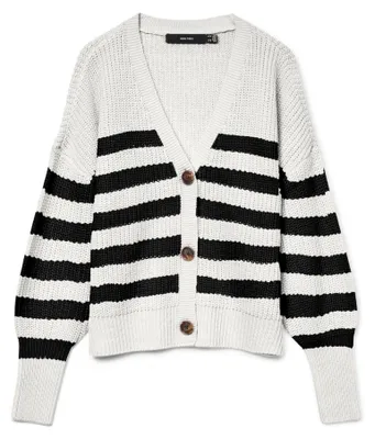 Produktbild von Vero Moda 10249632_6_1135991_62, Cardigan, Weiblich, Weiß, L, Dark colours to be washed separately; Max. shrinkage 5%; Wash inside out, Nicht bleichen