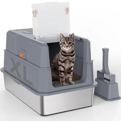 Produktbild von XXL-Katzenklo mit 180°-Klappdeckel