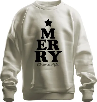 Obrázok produktu pre MERRY Christmas Vianočný stromček darček vintage retro uni mikina pulóver, príroda, S