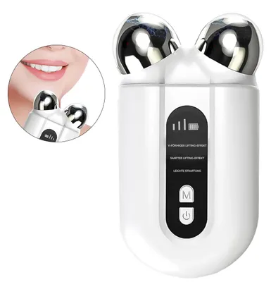 Produktbild von Elektrischer Gesichtsroller Massagegerät, Vibration & Wärmefunktion, 3 Stufen Beauty Gerät für Zuhause, entspannende Gesichtspflege