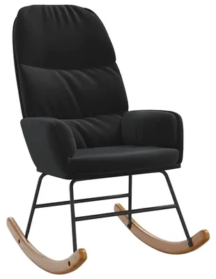 Produktbild von vidaXL Schaukelstuhl Schwarz Samt