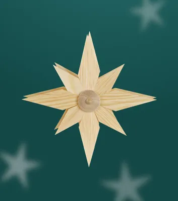Produktbild von Weihnachtsdeko Aufsteckstern BxHxT = 10x10x3cm NEU