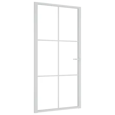 Produktbild von vidaXL Innentür 102,5x201,5 cm Weiß ESG-Glas und Aluminium