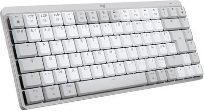 Immagine prodotto di Tastiera wireless Logitech MX Mechanical Mini, AZERTY, retroilluminata, per Mac, grigio chiaro, Bluetooth, USB-C