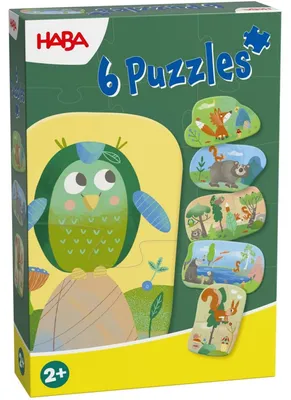 Zdjęcie produktu dla Haba 6 pierwszych puzzli - Zwierzęta leśne