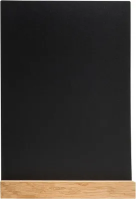 Image de Exacompta 10x Support visuel vertical ardoise avec socle bois A4 Noir 84240D