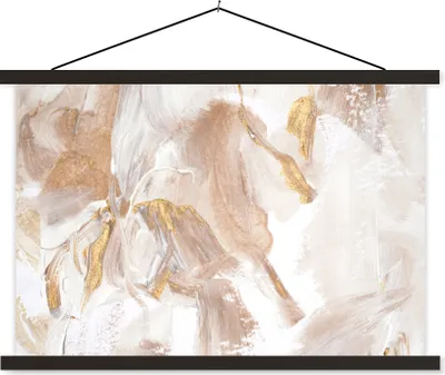 Produktbild von MuchoWow® Textilposter Farbe - Weiß - Abstrakt 150x100 cm mit schwarzem Rahmen - Schlafzimmer