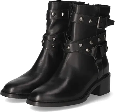 Produktbild von Mjus Damen Biker Boots/Stiefeletten NERO CORTINA Schwarz Glattleder Größe: 38