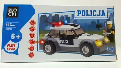 Image de Icom Blocs de Construction Voiture de Police 69 Éléments
