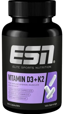Produktbild von ESN Vitamin D3 + K2 120 Kapsel
