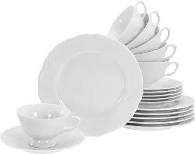 Produktbild von CreaTable, 16136, Maria Theresia Weiss, Kaffeeservice 18 tlg, Porzellan