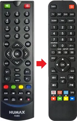 Produktbild von Fernbedienung passend für HUMAX R863 | TN8000 | TN8000HD
