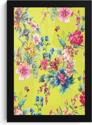 Produktbild von MuchoWow® MuchoWow® Gerahmtes Poster Blumen - Farben - Pastell 20x30 cm - Poster mit zchwarzem Bilderrahmen - Drucken - Bilder Poster im Rahmen