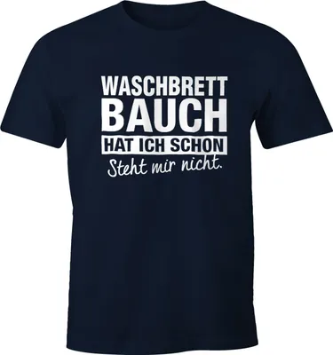 Produktbild von Lustiges Herren T-Shirt Waschbrettbauch hat ich schon steht mir nicht Fun-Shirt Moonworks® XXL