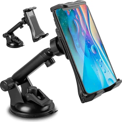 Produktbild von Kfz Tablette Halterung Universal Windschutzscheiben Auto Handyhalter 360° Schwenken mit Saugnapf Kompatibel mit Samsung Galaxy/iPad Mini/iPad/iPad Pro/iPhone