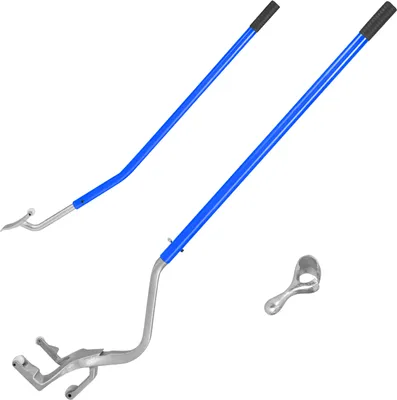 Produktbild von COSTWAY 3 Stück Werkzeug zum Reifenwechseln, Montiereisen für Reifen von 44-62 cm, 3-teiliges manuelles Reifenwerkzeug mit Stahlwulsthalter, Montierhebel für die Autoreparatur (Blau)