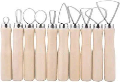 Image de Outils de modelage en cire pour céramique - Moules pour céramique - Artisanat d'art - Design aux bords arrondis - Lot de 10 pièces