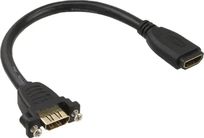 Image de InLine® Câble adaptateur HDMI à encastrer, HDMI A prise femelle/prise femelle, contacts dorés