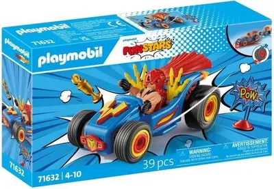 Immagine prodotto di PLAYMOBIL Funstars Catcheur e Kart, 71632, 39 pezzi, giocattolo da costruzione dai 4 anni in su