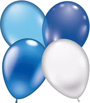 Produktbild von 16 Luftballons hellblau blau Mix