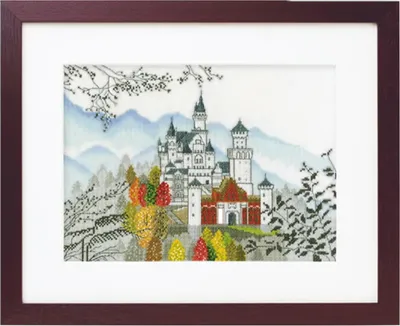 Zdjęcie produktu dla Zestaw do haftu krzyżykowego Olympus „Neuschwanstein”, 23,4 x 32,5 cm